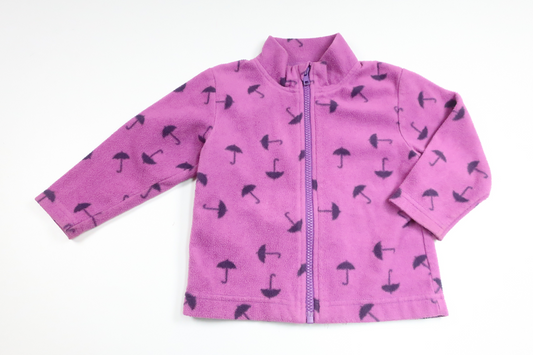 Fleecejakke fra Name It - Størrelse 86 - Lilla