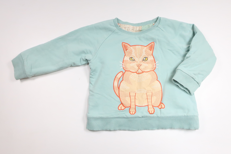 Vendbar sweatshirt med hunde fra Filemon Kid - Størrelse 92/98 - Blå