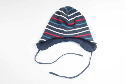 Stribet hue fra Polarn o. Pyret - Størrelse 48/50 - Marineblå