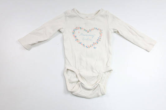 Bodysuit fra H&M - Størrelse 62 - Hvid