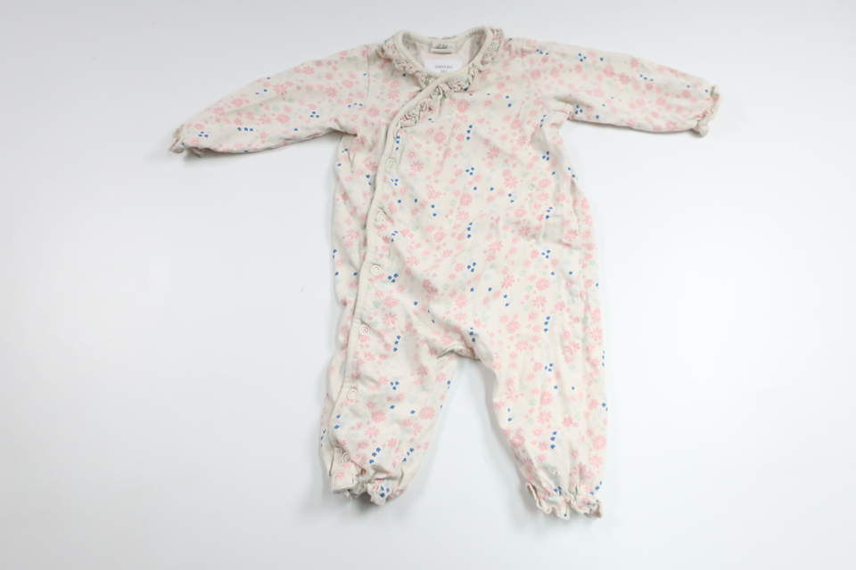 Blomsterpyjamas fra H&M - Størrelse 62 - Off-white