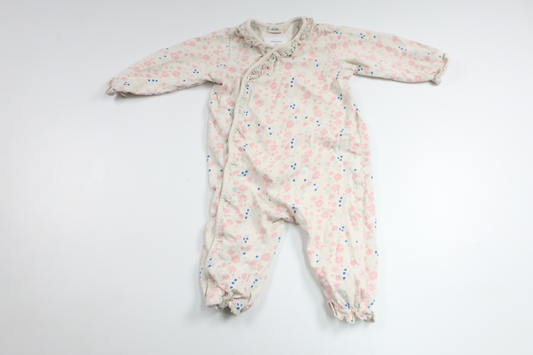 Blomsterpyjamas fra H&M - Størrelse 62 - Off-white