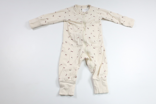 Blomsterpyjamas fra Åhléns - Størrelse 62 - Off-white