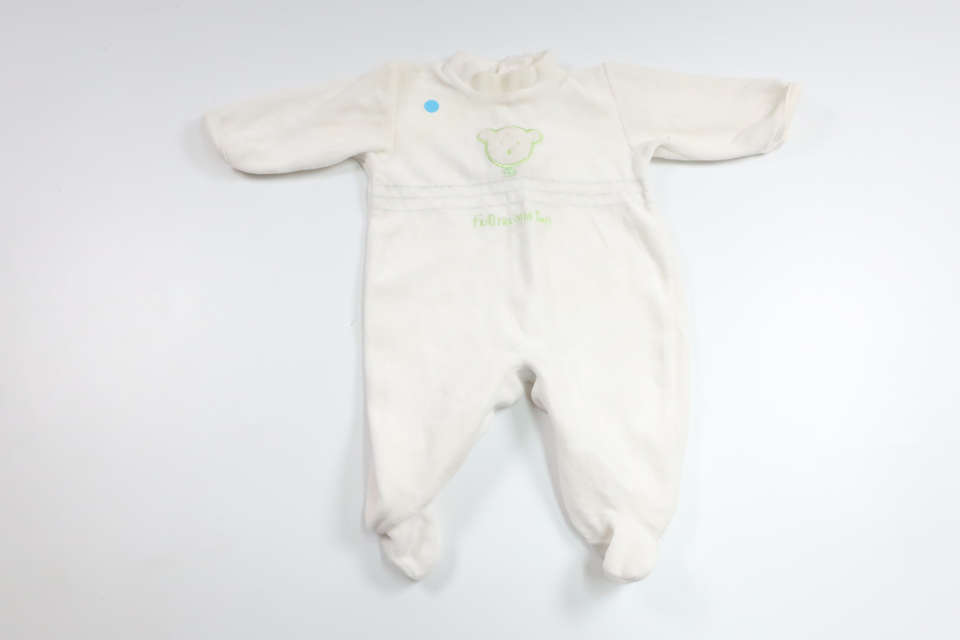 Fleece jumpsuit fra Unknown - Størrelse 50/56 - Hvid