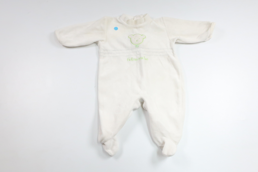 Fleece jumpsuit fra Unknown - Størrelse 50/56 - Hvid