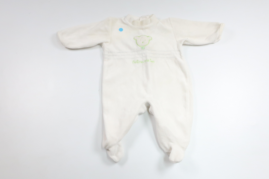 Fleece jumpsuit fra Unknown - Størrelse 50/56 - Hvid