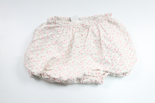 Blomstrede shorts fra Lindex - Størrelse 74 - Hvid