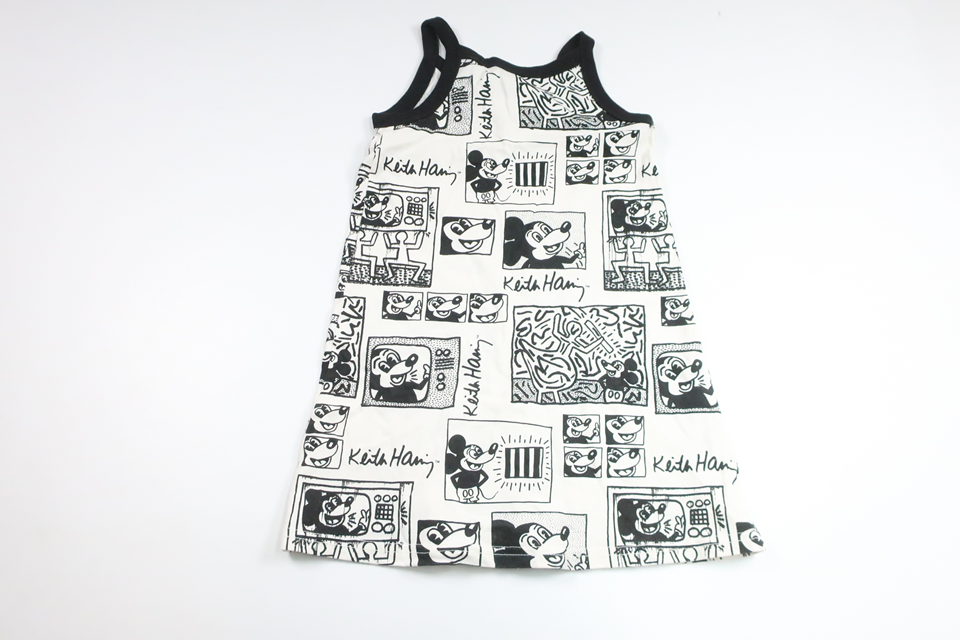 Kjole med Mickey Mouse fra H&M - Størrelse 110/116 - Off-white