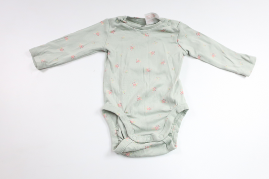 Blomsterbody fra H&M - Størrelse 56 - Blå