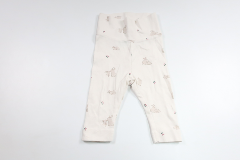 Bukser med kaniner fra H&M - Størrelse 62 - Hvid