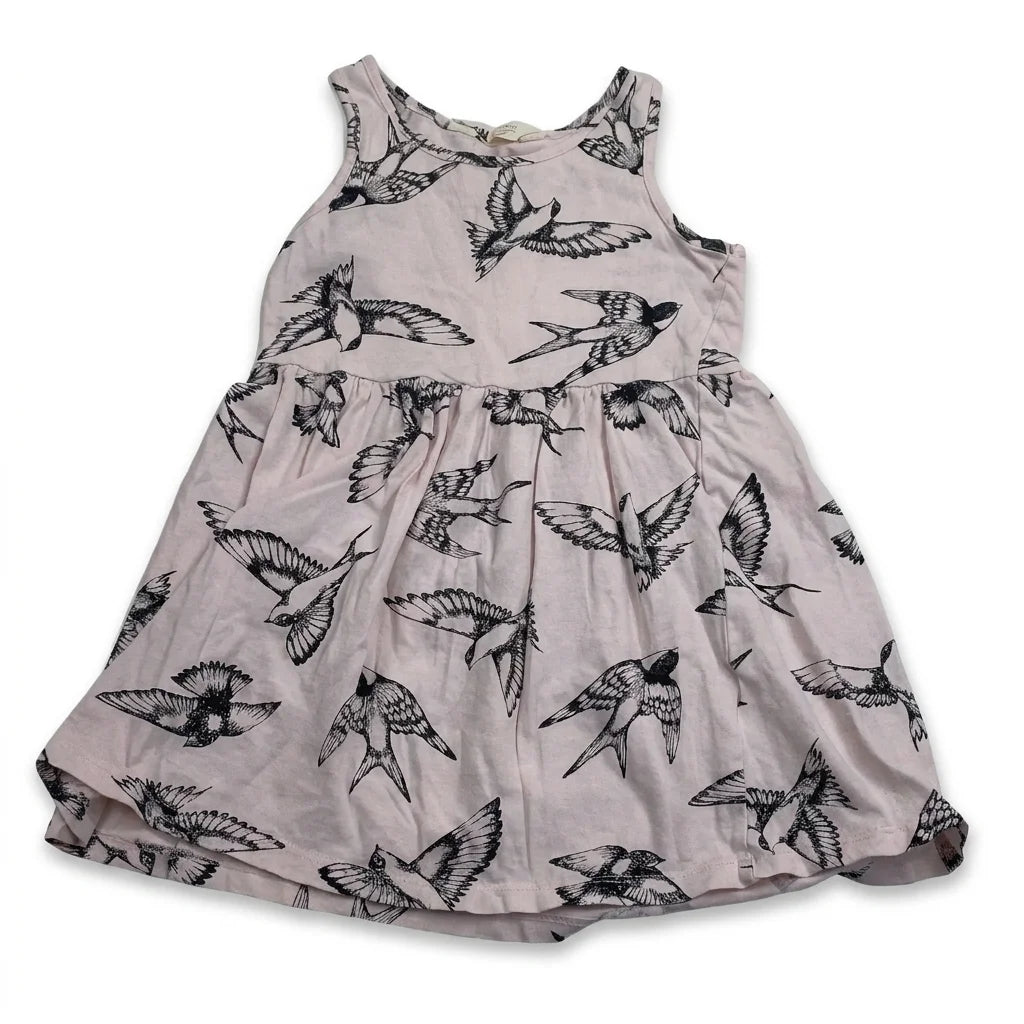 Djurmönstrad klänning från H&M - Storlek 98/104 - Rosa