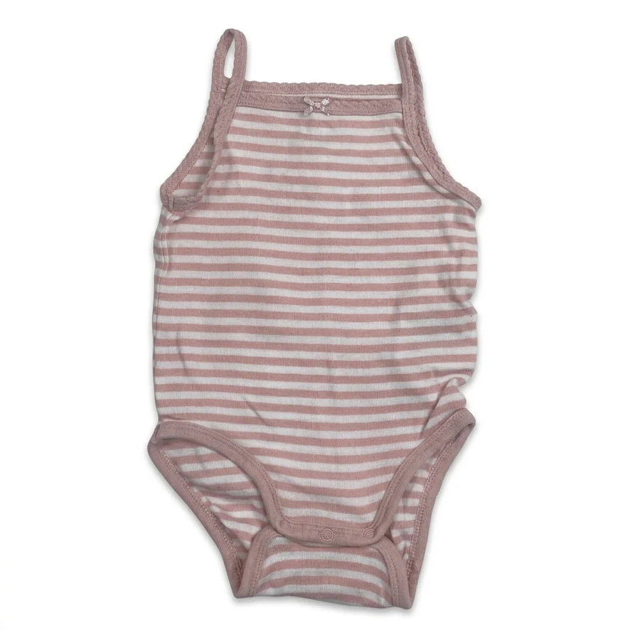 Stribet body fra H&M - Størrelse 68 - Rosa
