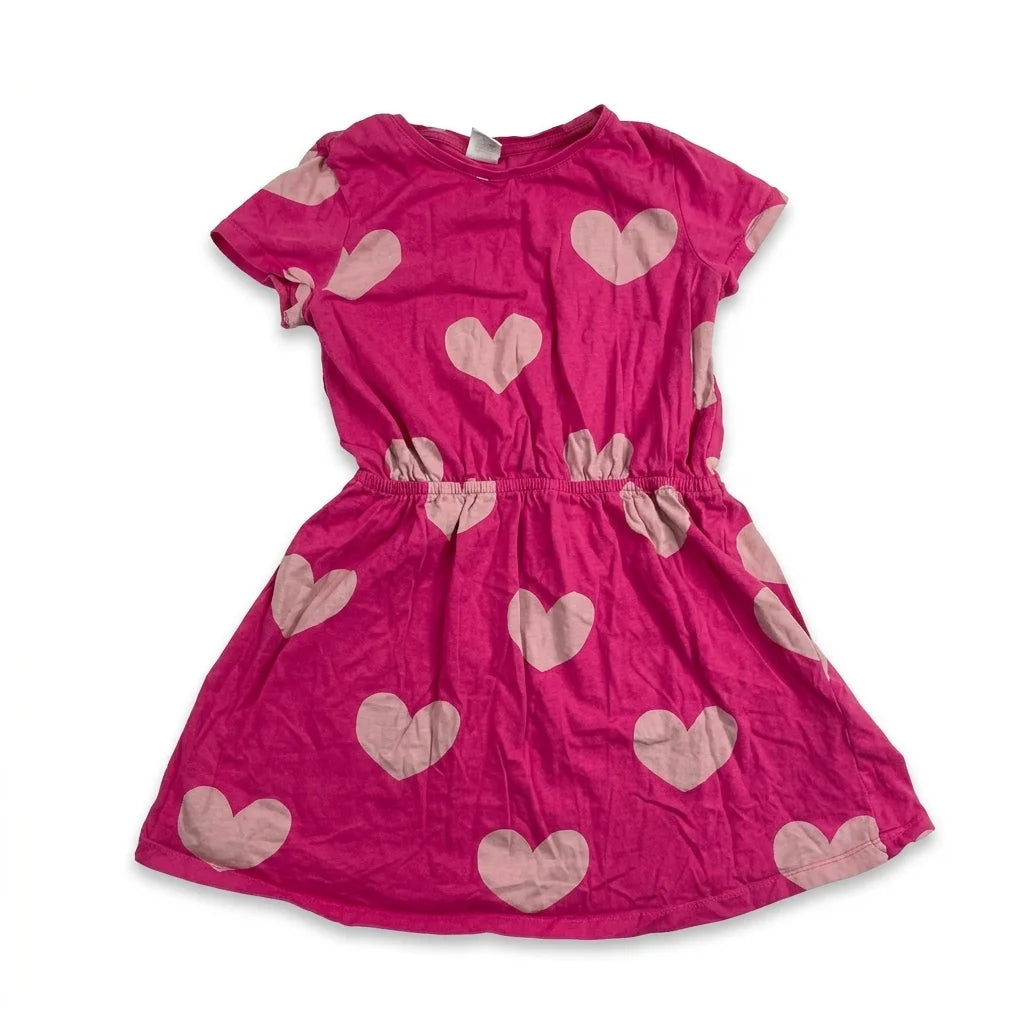 Mönstrad klänning från Lindex Kids - Storlek 122/128 - Rosa