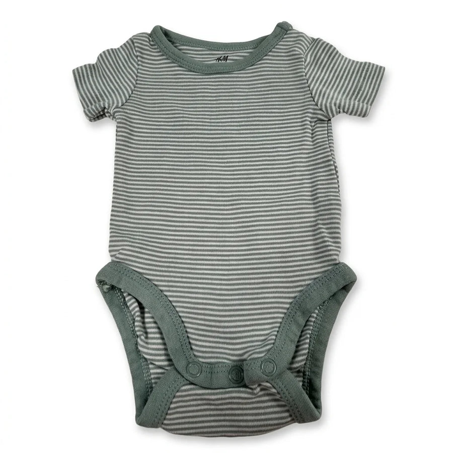 Randig body från H&M - Storlek 50 - Grön