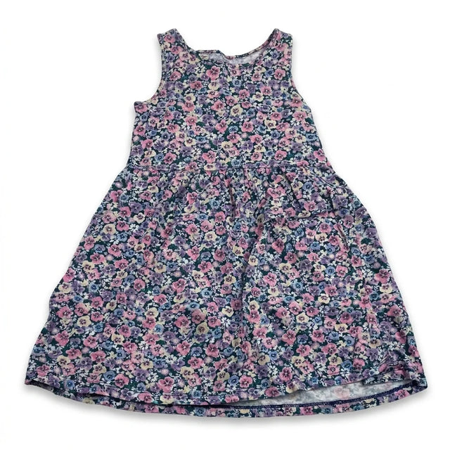 Blomsterkjole fra H&M - Størrelse 110/116 - Marineblå