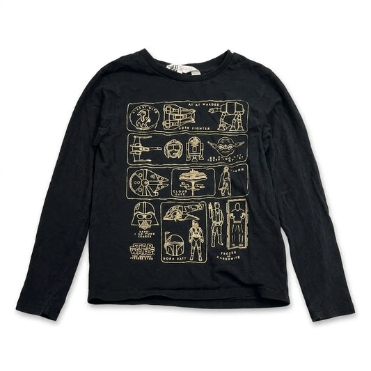 Mønstret trøje fra H&M - Størrelse 122/128 - Sort