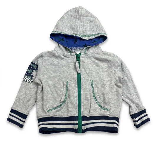 Stribbet cardigan fra Crossbow - Størrelse 62/68 - Grå