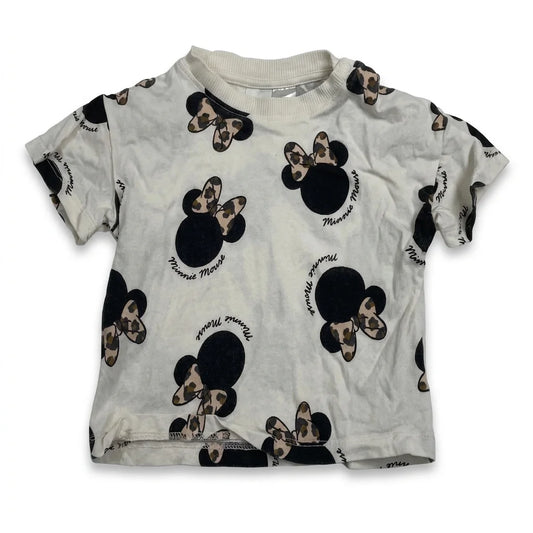 Mønstret t-shirt fra H&M - Størrelse 68 - Hvid