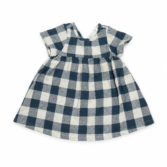 Rutig klänning från Zara Baby Girl - Storlek 80 - Benvit