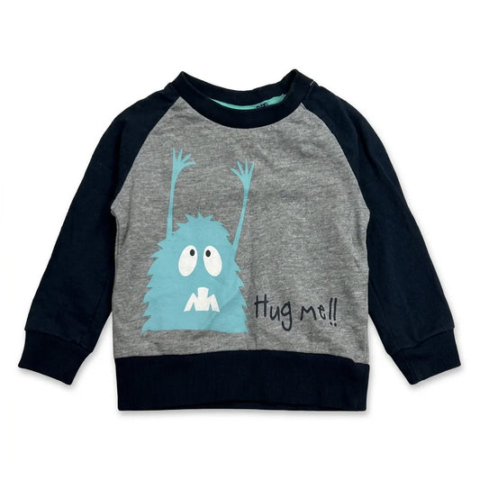Mønstret sweatshirt fra Walking - Størrelse 62 - Grå
