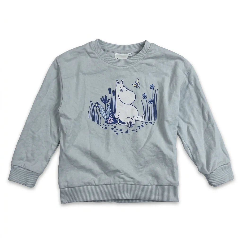 Mönstrad sweatshirt från Moomin - Storlek 74 - Blå