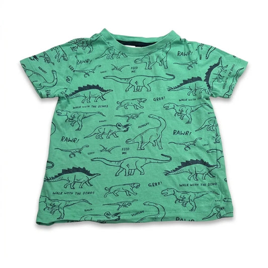 Mønstret t-shirt fra H&M - Størrelse 104 - Grøn