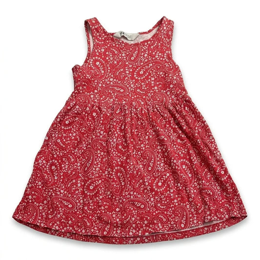 Blomstret kjole fra H&M - Størrelse 98/104 - Rød
