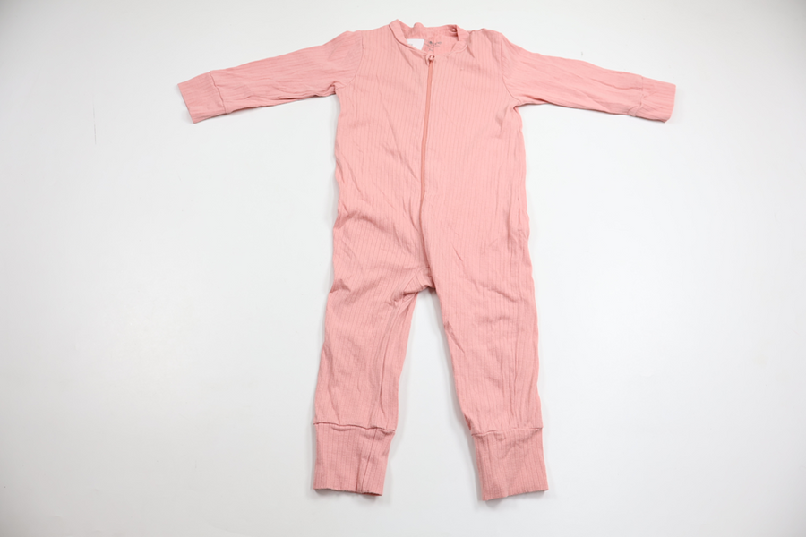 Ribbad pyjamas från Tiny One - Storlek 74 - Rosa