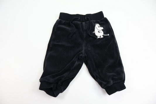 Bukser i fleece fra Moomin by Lindex - Størrelse 62 - Sort