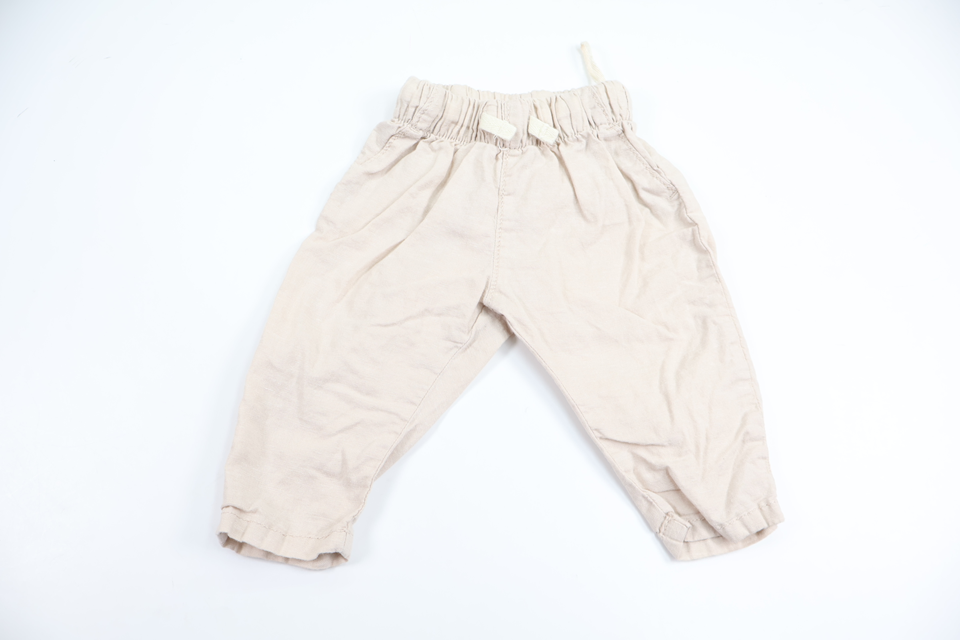 Bukser i linnedblanding fra Lindex - Størrelse 62 - Beige