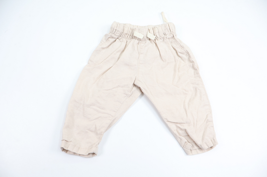 Bukser i linnedblanding fra Lindex - Størrelse 62 - Beige