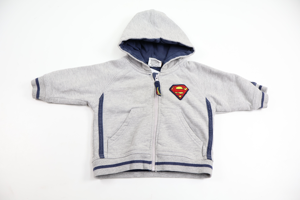 Munkjakke med Superman fra H&M - Størrelse 62 - Grå