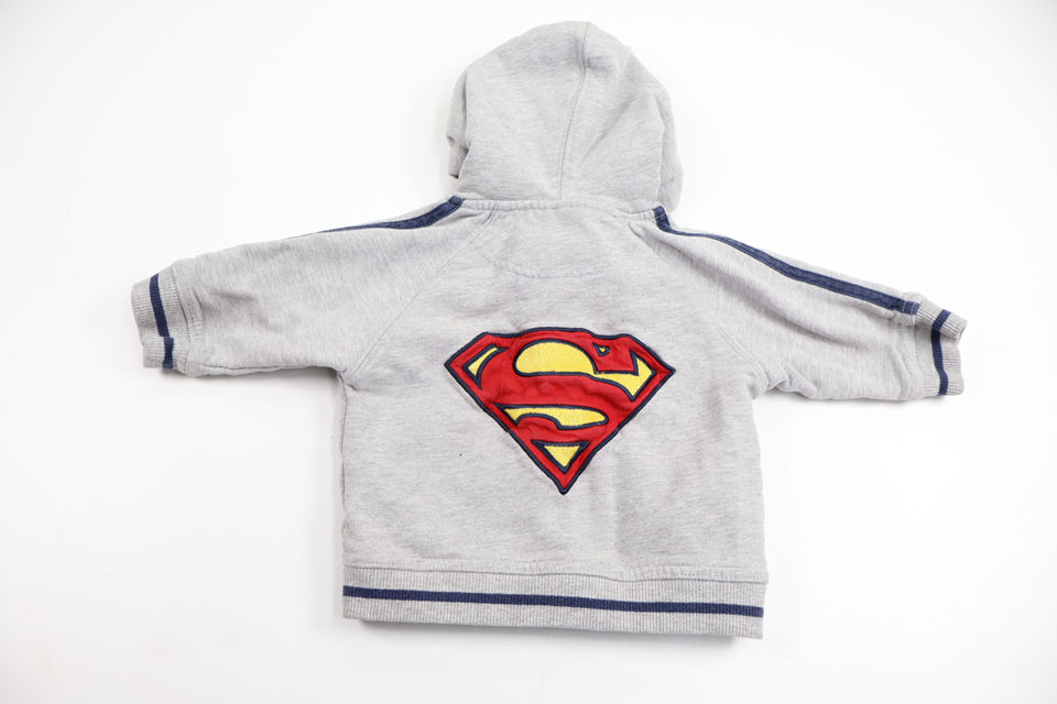 Munkjakke med Superman fra H&M - Størrelse 62 - Grå