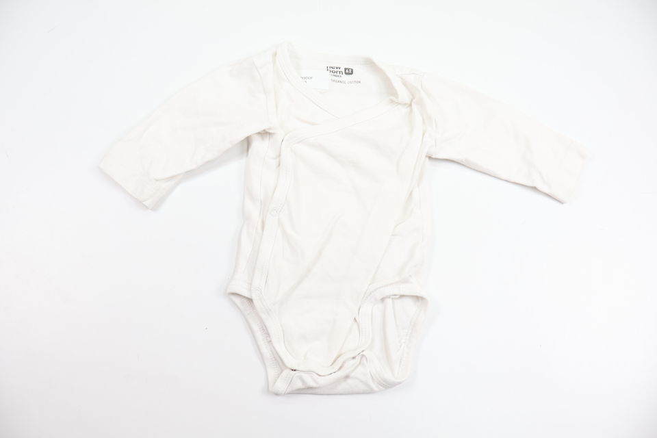 Wrap-body fra Lindex - Størrelse 62 - Hvid