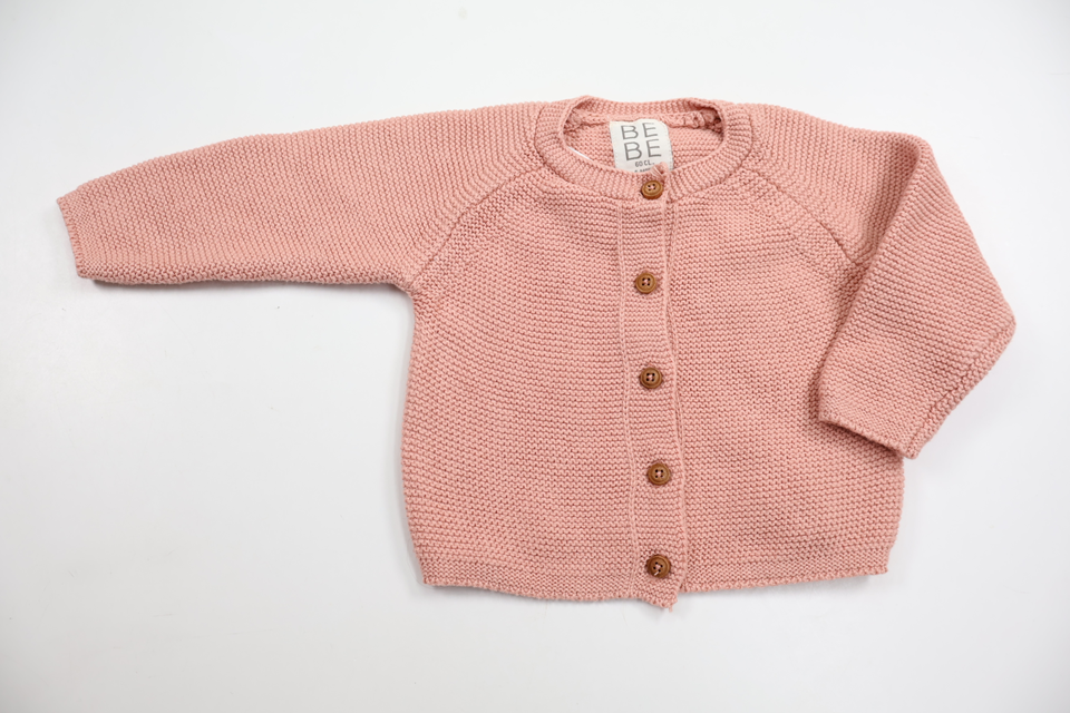 Stickad kofta från BEBE - Storlek 60 - Rosa