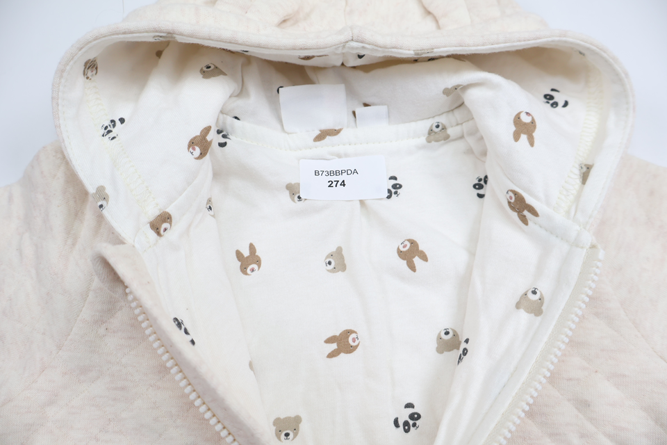 Quiltad overall från My Wear Baby - Storlek 62 - Benvit