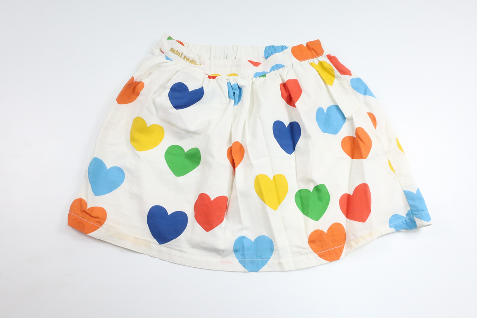 Kjole med hjerter fra Mini Rodini - Størrelse 104/110 - Hvid