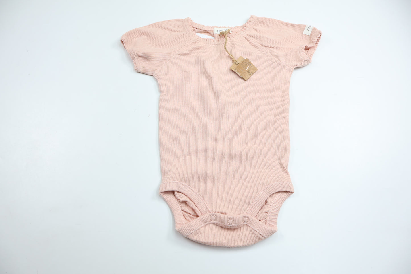 Ribbad body från Newbie - Storlek 68 - Rosa