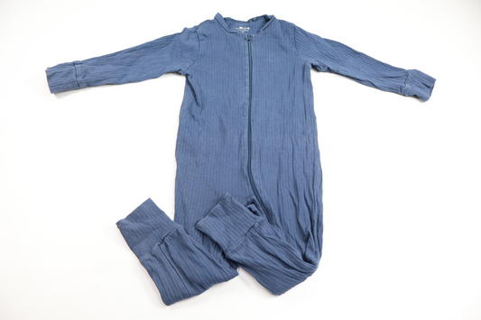 Ribbet pyjamas fra Tiny One - Størrelse 80 - Blå