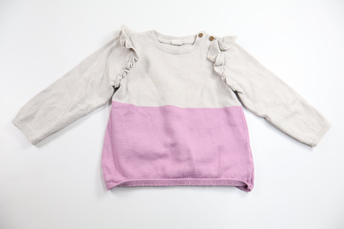 Stickad tröja från H&M - Storlek 92 - Grå