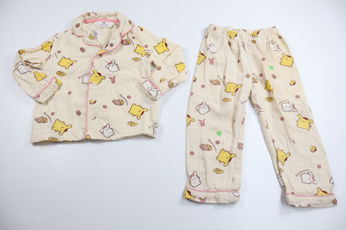 Tvådelad pyjamas från H&M - Storlek 92 - Gul