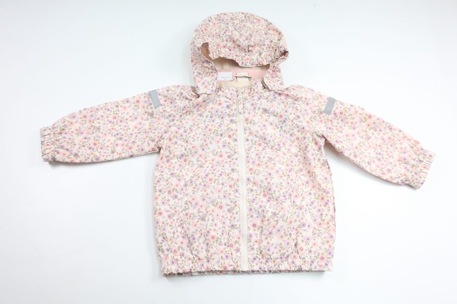 Blomstret skaljakke fra Lindex - Størrelse 86 - Rosa