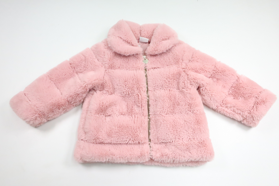 Faux fur jakke fra Lindex - Størrelse 92 - Rosa