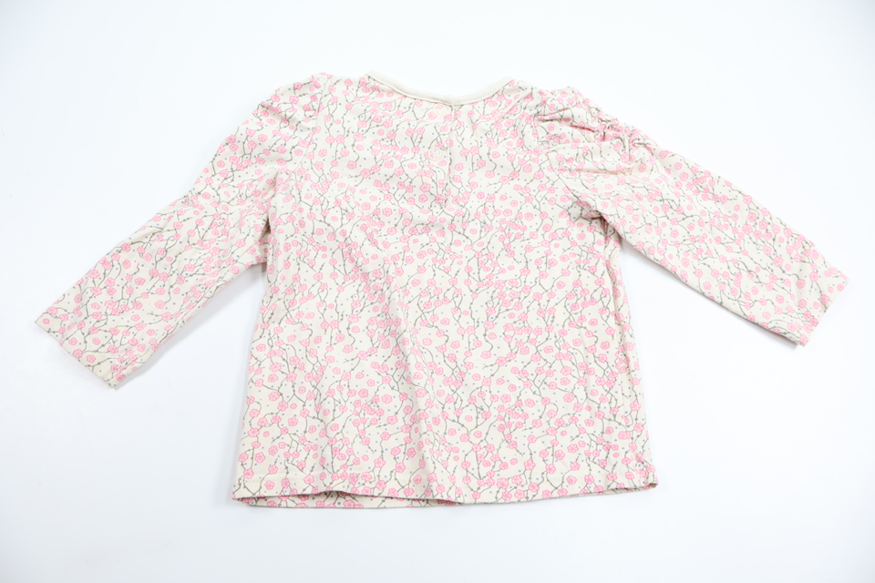 Blomstret trøje fra H&M - Størrelse 74 - Råhvid