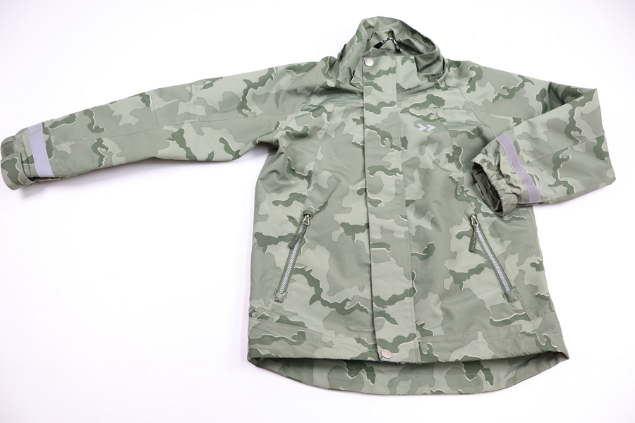 Militærmønstret skaljakke fra Funk - Størrelse 120 - Grøn