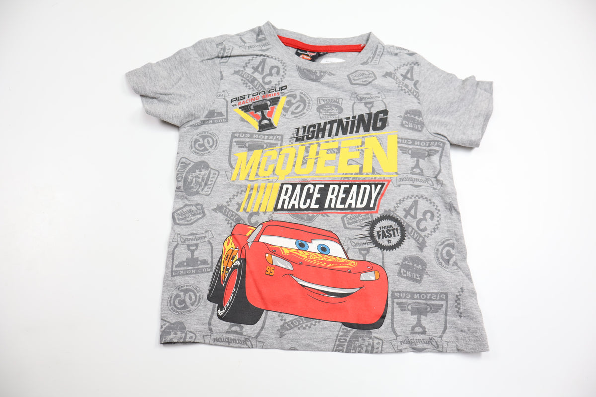 T-shirt med Bilar från Disney - Storlek 104 - Grå