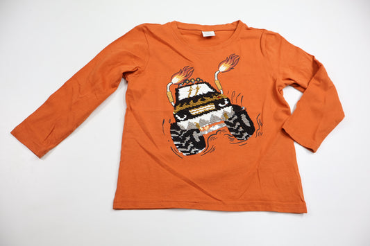 Tröja med vändbara paljetter från Lindex - Storlek 110 - Orange