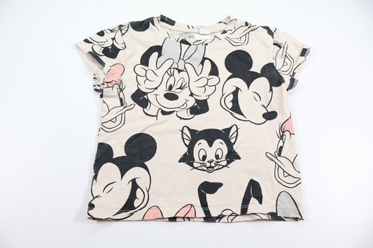 T-shirt med Disney-motiv fra H&M - Størrelse 110/116 - Offwhite