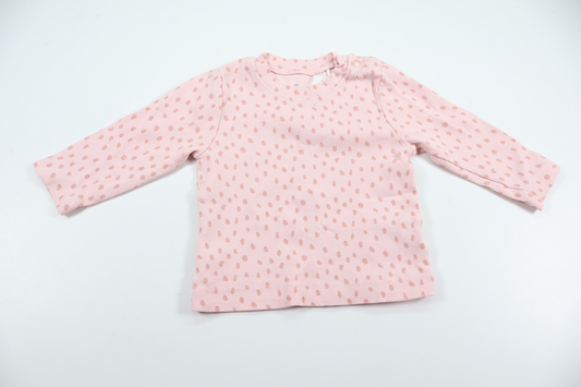 Ribstrikket trøje fra ICA I Love Eco - Størrelse 74 - Rosa