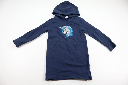 Sweatshirtkjole med enhjørning fra Uniq Studio - Størrelse 98/104 - Marineblå